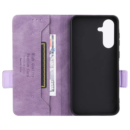 For Samsung Galaxy A56 5G Case Leather Wallet Flip Phone Cover with Hardware Decor