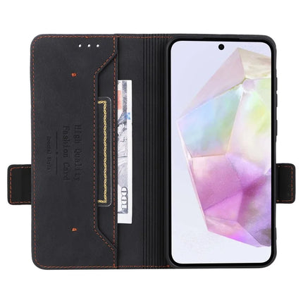 For Samsung Galaxy A56 5G Case Leather Wallet Flip Phone Cover with Hardware Decor