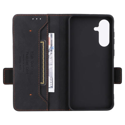 For Samsung Galaxy A56 5G Case Leather Wallet Flip Phone Cover with Hardware Decor