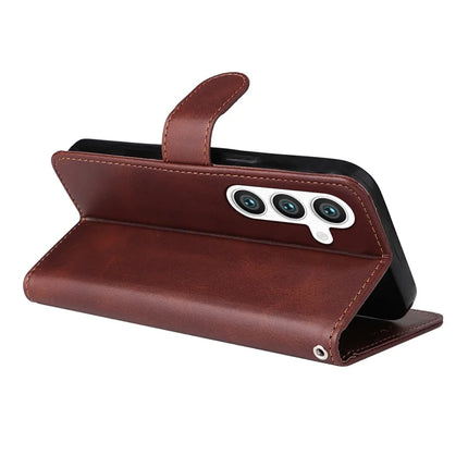 For Samsung Galaxy A56 5G / Galaxy A36 5G PU Leather Wallet Case ENKAY Phone Stand Cover with Tempered Glass Film