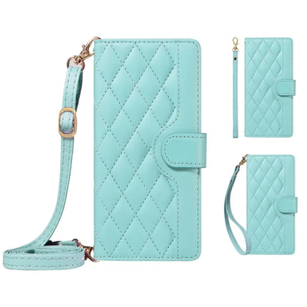 For Honor Magic7 Pro 5G Wallet Case Rhombus Leather Phone Cover with Strap