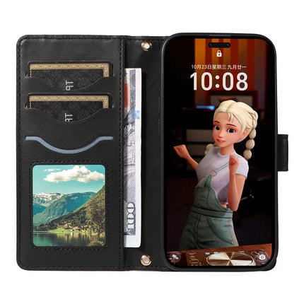 For Honor Magic7 Pro 5G Wallet Case Rhombus Leather Phone Cover with Strap
