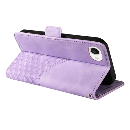 For iPhone 16e Wallet Case ENKAY Imprint PU Leather Phone Stand Cover with Tempered Glass