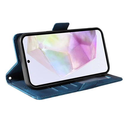 For Samsung Galaxy A56 5G / Galaxy A36 5G Wallet Case ENKAY Imprint PU Leather Phone Stand Cover with Tempered Glass