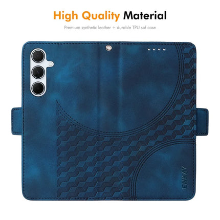 For Samsung Galaxy A56 5G / Galaxy A36 5G Wallet Case ENKAY Imprint PU Leather Phone Stand Cover with Tempered Glass