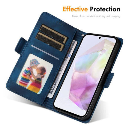 For Samsung Galaxy A56 5G / Galaxy A36 5G Wallet Case ENKAY Imprint PU Leather Phone Stand Cover with Tempered Glass