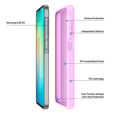 For Samsung Galaxy A26 5G Case DUX DUCIS Yind Series Matte Anti-fingerprint TPU+PC Phone Back Cover