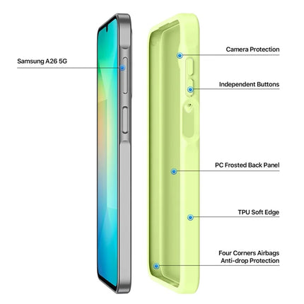 For Samsung Galaxy A26 5G Case DUX DUCIS Yind Series Matte Anti-fingerprint TPU+PC Phone Back Cover