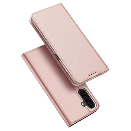 For Samsung Galaxy A26 5G Case DUX DUCIS Skin Pro Series Leather Cover Card Holder - Pink