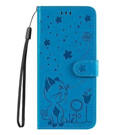 For Honor Magic7 Pro 5G Leather Wallet Case Cat Bee Pattern Phone Cover Stand
