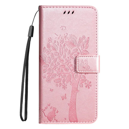 For Honor Magic7 Pro 5G Cat Tree Pattern Flip Leather Phone Cover Stand