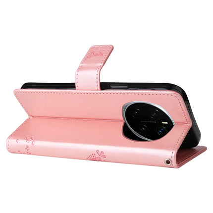 For Honor Magic7 Pro 5G Cat Tree Pattern Flip Leather Phone Cover Stand