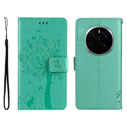For Honor Magic7 Pro 5G Cat Tree Pattern Flip Leather Phone Cover Stand