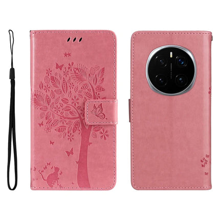 For Honor Magic7 Pro 5G Cat Tree Pattern Flip Leather Phone Cover Stand