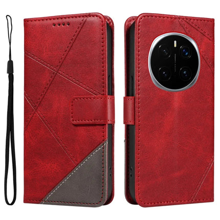 For Honor Magic7 Pro 5G Leather Case Geometric Line Wallet Phone Cover with Wrist Strap