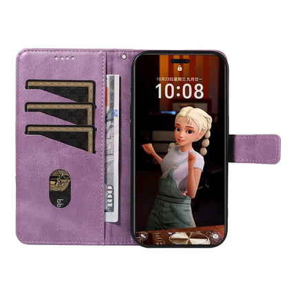 For Honor Magic7 Pro 5G Leather Case Geometric Line Wallet Phone Cover with Wrist Strap