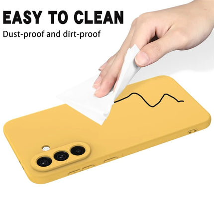 For Samsung Galaxy A26 5G Case Liquid Silicone Phone Back Cover with Hand Strap