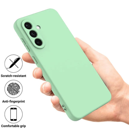 For Samsung Galaxy A26 5G Case Liquid Silicone Phone Back Cover with Hand Strap