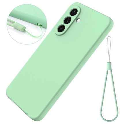For Samsung Galaxy A26 5G Case Liquid Silicone Phone Back Cover with Hand Strap