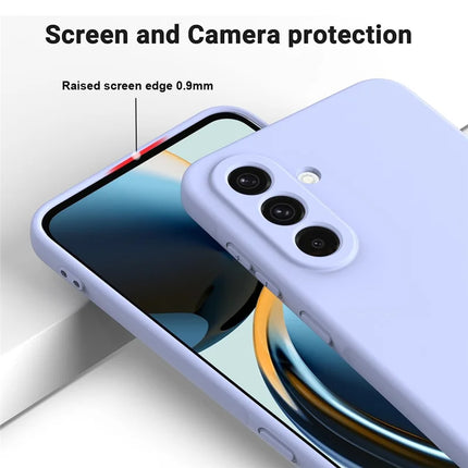 For Samsung Galaxy A26 5G Case Liquid Silicone Phone Back Cover with Hand Strap