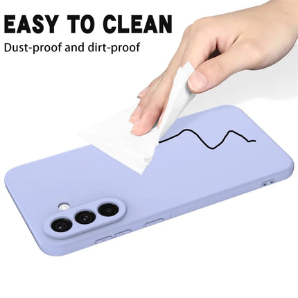 For Samsung Galaxy A26 5G Case Liquid Silicone Phone Back Cover with Hand Strap
