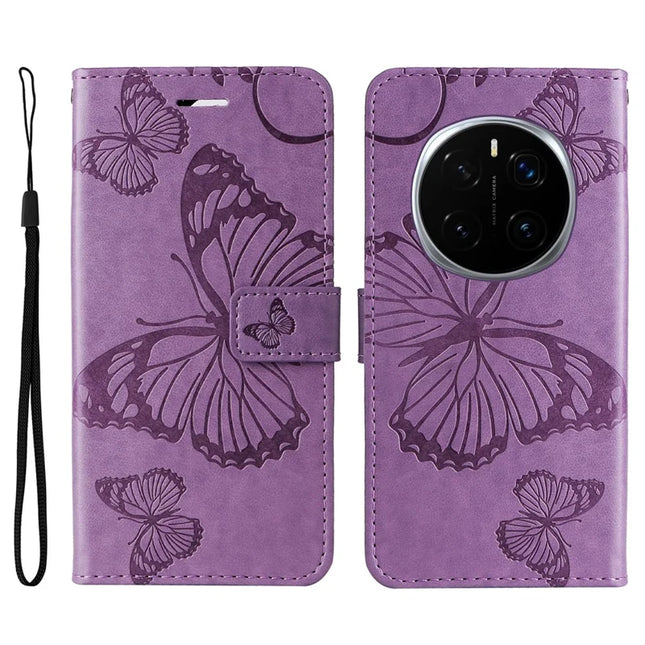 For Honor Magic7 Pro 5G Wallet Case Floral Butterfly Imprinted Leather Phone Cover Stand