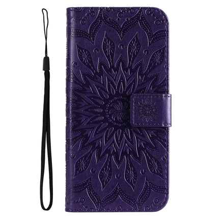 For Honor Magic7 Pro 5G Leather Wallet Case Sunflower Imprinted Phone Cover