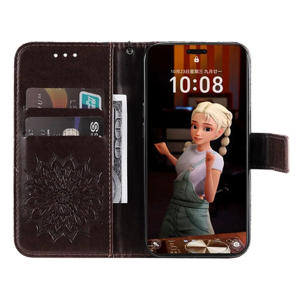 For Honor Magic7 Pro 5G Leather Wallet Case Sunflower Imprinted Phone Cover