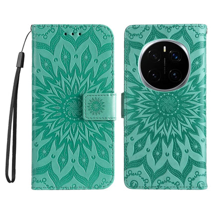 For Honor Magic7 Pro 5G Leather Wallet Case Sunflower Imprinted Phone Cover