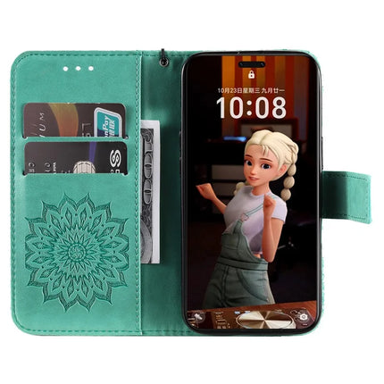 For Honor Magic7 Pro 5G Leather Wallet Case Sunflower Imprinted Phone Cover