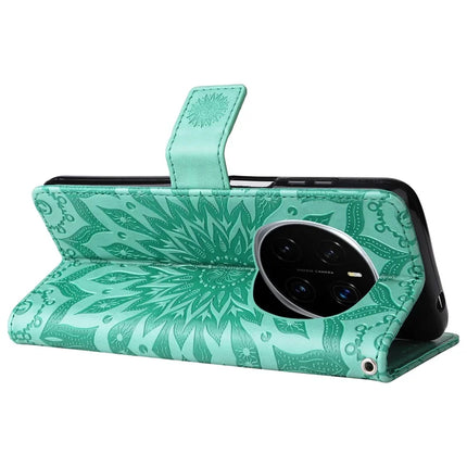 For Honor Magic7 Pro 5G Leather Wallet Case Sunflower Imprinted Phone Cover