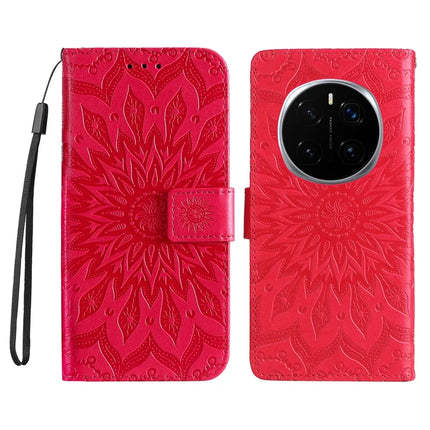 For Honor Magic7 Pro 5G Leather Wallet Case Sunflower Imprinted Phone Cover