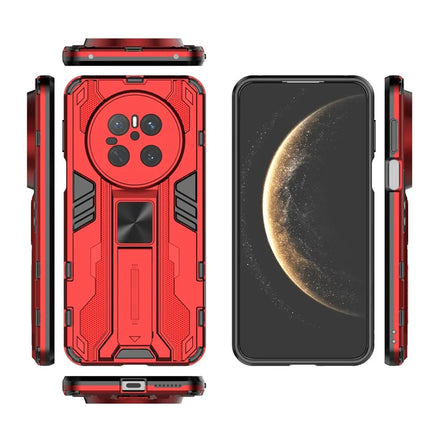For Huawei Mate 70 Case PC + TPU Shockproof Phone Cover with Kickstand - Black