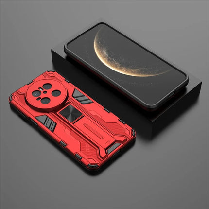 For Huawei Mate 70 Case PC + TPU Shockproof Phone Cover with Kickstand - Black