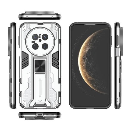For Huawei Mate 70 Case PC + TPU Shockproof Phone Cover with Kickstand - Black