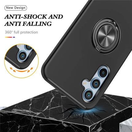 For Samsung Galaxy A36 5G Case PC + TPU Phone Cover with Rotatable Ring Holder