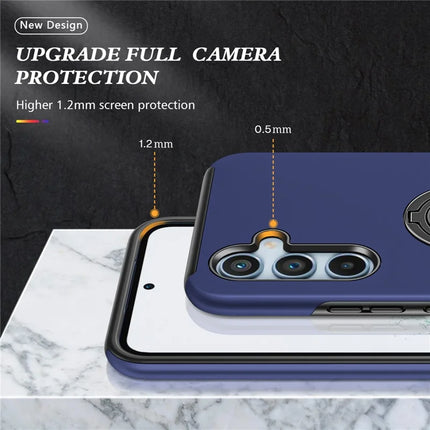 For Samsung Galaxy A36 5G Case PC + TPU Phone Cover with Rotatable Ring Holder