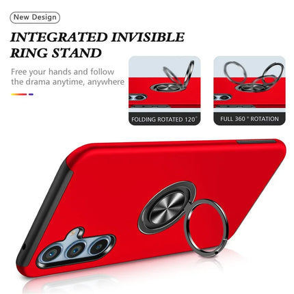 For Samsung Galaxy A36 5G Case PC + TPU Phone Cover with Rotatable Ring Holder