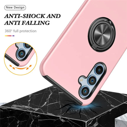 For Samsung Galaxy A36 5G Case PC + TPU Phone Cover with Rotatable Ring Holder