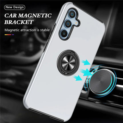 For Samsung Galaxy A36 5G Case PC + TPU Phone Cover with Rotatable Ring Holder