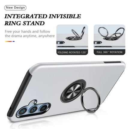 For Samsung Galaxy A36 5G Case PC + TPU Phone Cover with Rotatable Ring Holder