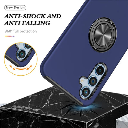 For Samsung Galaxy A56 5G Case PC + TPU Phone Cover with Rotatable Ring Holder