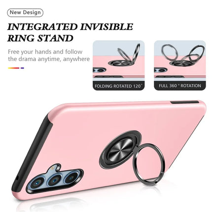 For Samsung Galaxy A56 5G Case PC + TPU Phone Cover with Rotatable Ring Holder