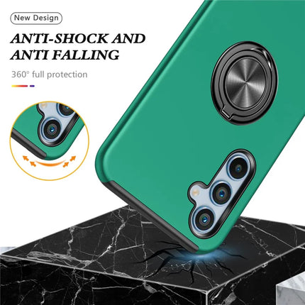 For Samsung Galaxy A56 5G Case PC + TPU Phone Cover with Rotatable Ring Holder