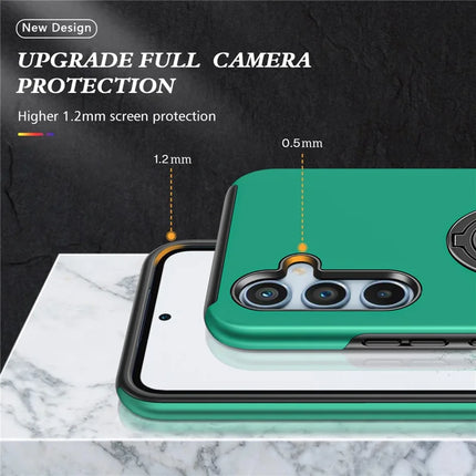 For Samsung Galaxy A56 5G Case PC + TPU Phone Cover with Rotatable Ring Holder