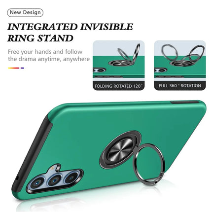For Samsung Galaxy A56 5G Case PC + TPU Phone Cover with Rotatable Ring Holder