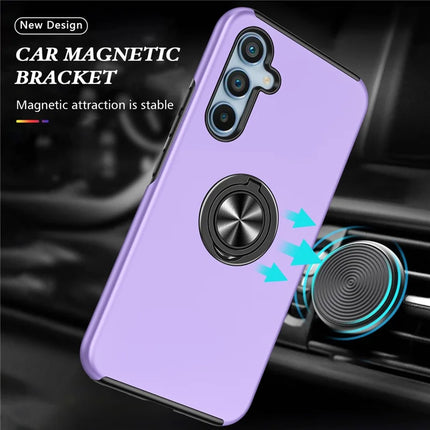 For Samsung Galaxy A56 5G Case PC + TPU Phone Cover with Rotatable Ring Holder