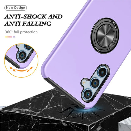 For Samsung Galaxy A56 5G Case PC + TPU Phone Cover with Rotatable Ring Holder
