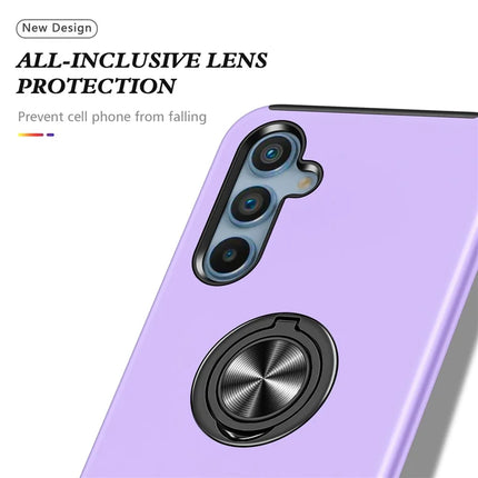 For Samsung Galaxy A56 5G Case PC + TPU Phone Cover with Rotatable Ring Holder