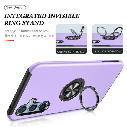 For Samsung Galaxy A56 5G Case PC + TPU Phone Cover with Rotatable Ring Holder